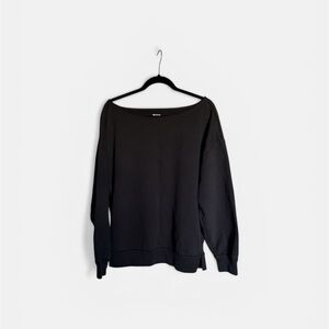 Black Off-the-Shoulder Sweater – Minimal Everyday Staple